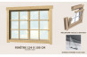 Fenêtre supplémentaire double 134x105 abri 70mm