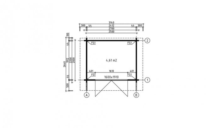 Abri de jardin EXTERIEUR DREAM 44mm - 5m²