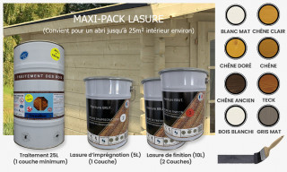 Maxi-Pack lasure BRUT MPC teintes bois