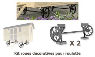 Kit de roues en acier anthracite pour roulotte