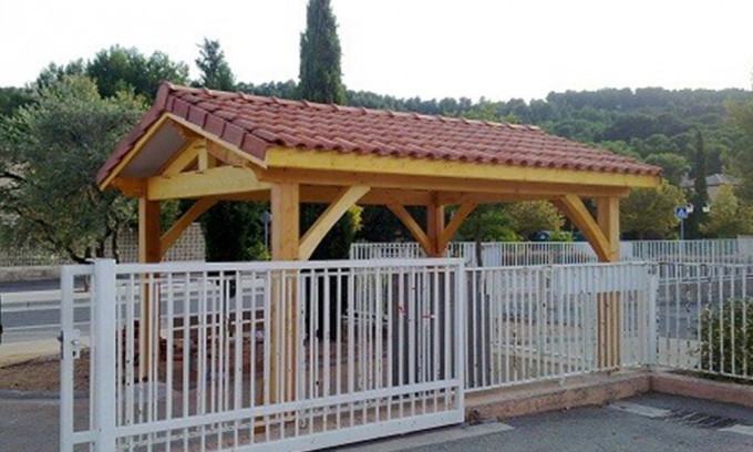 garage carport bois Quiberon symétrique 